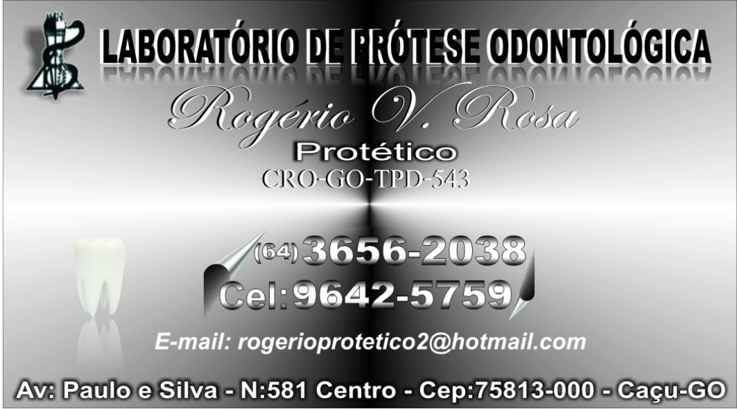 Rogerio Protetico. 9,0 x 5,0 cm